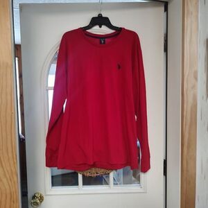 New U.S. Polo Red Long Sleeved Shirt Size Men's XL
